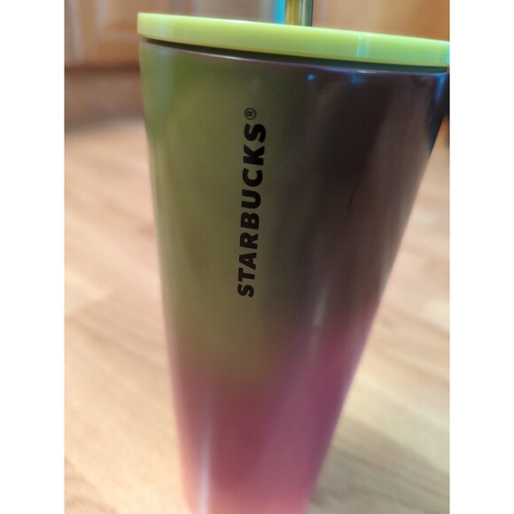 Starbucks Stainless Steel Tumbler Ombre Purple Pink Green Lime Berry 24 Oz 2022 - Picture 4 of 11